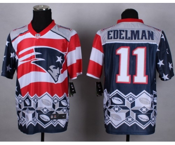 Nike New England Patriots #11 Julian Edelman 2015 Noble Fashion Elite Jersey