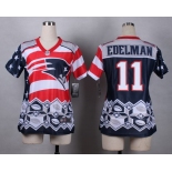 Nike New England Patriots #11 Julian Edelman 2015 Noble Fashion Womens Jersey