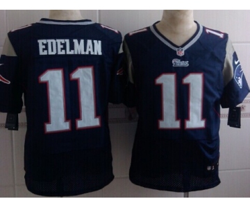 Nike New England Patriots #11 Julian Edelman Blue Elite Jersey