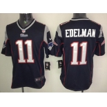 Nike New England Patriots #11 Julian Edelman Blue Game Jersey