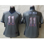 Nike New England Patriots #11 Julian Edelman Drift Fashion Gray Womens Jersey