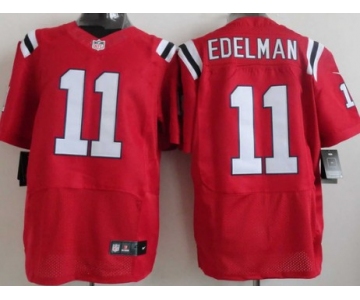 Nike New England Patriots #11 Julian Edelman Red Elite Jersey