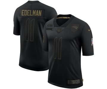 Nike Patriots 11 Julian Edelman Black 2020 Salute To Service Limited Jersey