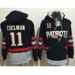 Nike Patriots #11 Julian Edelman Navy Blue Sawyer Hooded Sweatshirt NFL Hoodie