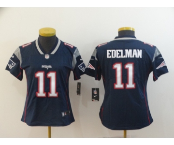 Women Nike New England Patriots #11 Julian Edelman Navy Vapor Untouchable Limited Jersey