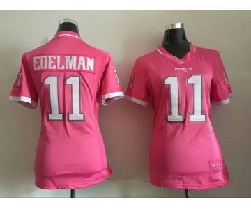 Women's New England Patriots #11 Julian Edelman Pink 2016 Breast Cancer Awareness Stitched NFL Nike Fashion Jersey