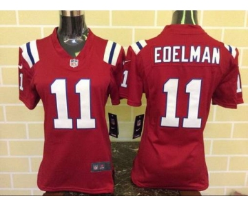 Women's New England Patriots #11 Julian Edelman Red Alternate NFL Nike Game Jersey