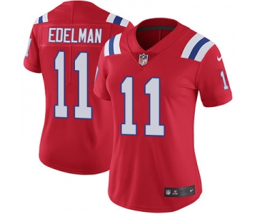Women's Nike Patriots #11 Julian Edelman Red Alternate Stitched NFL Vapor Untouchable Limited Jersey