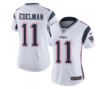 Women's Nike Patriots #11 Julian Edelman White Stitched NFL Vapor Untouchable Limited Jersey