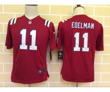 Youth New England Patriots #11 Julian Edelman Nike Red Game Jersey