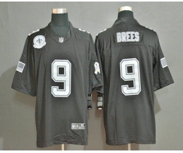 Men's New Orleans Saints #9 Drew Brees Black Olive 2019 Salute To Service Stitched NFL Nike Limited Jersey