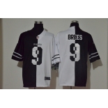 Men's New Orleans Saints #9 Drew Brees Black White Peaceful Coexisting 2020 Vapor Untouchable Stitched NFL Nike Limited Jersey