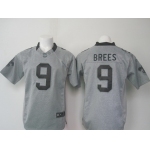 Men's New Orleans Saints #9 Drew Brees Nike Gray Gridiron 2015 NFL Gray Limited Jersey