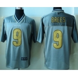 Nike New Orleans Saints #9 Drew Brees 2013 Gray Vapor Elite Jersey