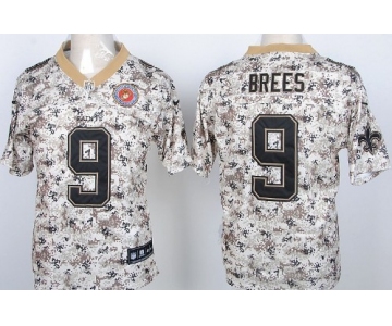 Nike New Orleans Saints #9 Drew Brees 2013 USMC Camo Elite Jersey
