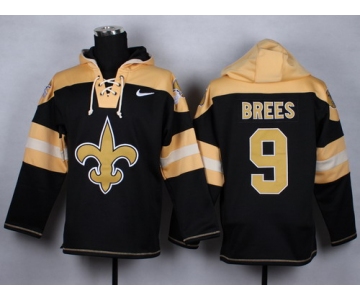 Nike New Orleans Saints #9 Drew Brees 2014 Black Hoodie