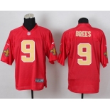 Nike New Orleans Saints #9 Drew Brees 2014 QB Red Elite Jersey