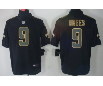 Nike New Orleans Saints #9 Drew Brees Black Impact Limited Jersey