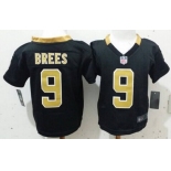 Nike New Orleans Saints #9 Drew Brees Black Toddlers Jersey