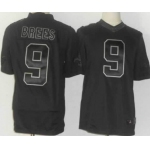 Nike New Orleans Saints #9 Drew Brees Drenched Limited Black Jersey