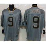 Nike New Orleans Saints #9 Drew Brees Lights Out Gray Elite Jersey
