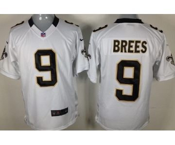 Nike New Orleans Saints #9 Drew Brees White Game Jersey