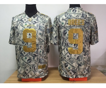Nike Saints 9 Drew Brees Grey US Dollar Fashion Limited Jersey