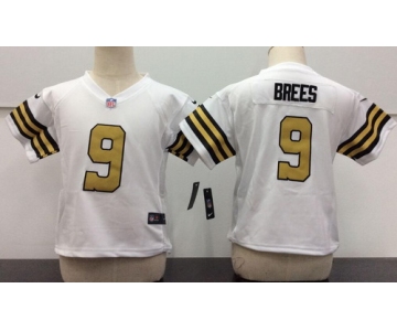 Toddler New Orleans Saints #9 Drew Brees White 2016 Color Rush Stitched NFL Nike Jersey