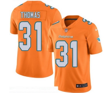 Men's Miami Dolphins #31 Michael Thomas Orange 2016 Color Rush Stitched NFL Nike Limited Jersey