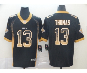 Men's New Orleans Saints #13 Michael Thomas Black Drift Fashion Color Rush Limited Stitched NFL Jersey