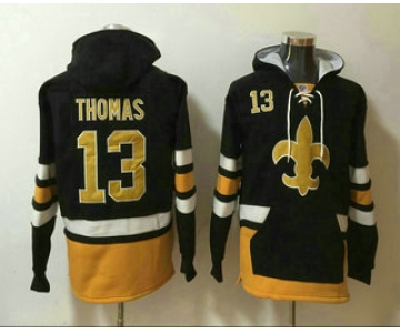 Men's New Orleans Saints #13 Michael Thomas NEW Black Pocket Stitched NFL Pullover Hoodie