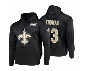 New Orleans Saints #13 Michael Thomas Nike NFL 100 Primary Logo Circuit Name & Number Pullover Hoodie Black
