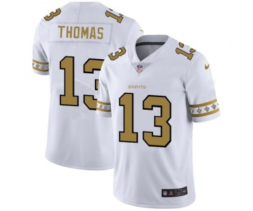 New Orleans Saints #13 Michael Thomas Nike White Team Logo Vapor Limited NFL Jersey