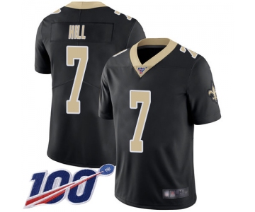 Nike Saints #7 Taysom Hill Black Team Color Men's Stitched NFL 100th Season Vapor Limited Jersey