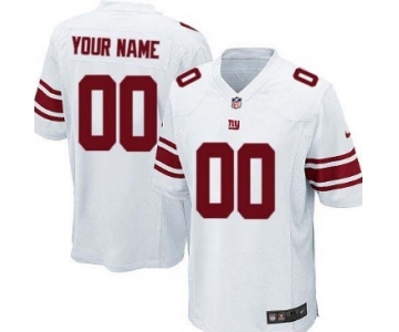 Kids' Nike New York Giants Customized White Game Jersey