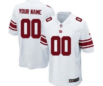 Kids' Nike New York Giants Customized White Limited Jersey