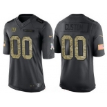 Men's New York Giants Custom Anthracite Camo 2016 Salute To Service Veterans Day NFL Nike Limited Jersey