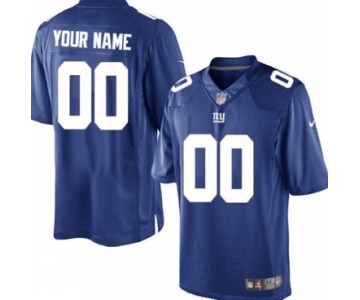 Men's Nike New York Giants Customized Blue Limited Jersey