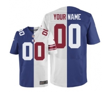 Men's Nike New York Giants Customized Blue/White Two Tone Elite Jersey