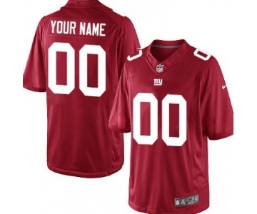 Men's Nike New York Giants Customized Red Limited Jersey