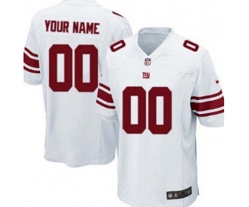 Men's Nike New York Giants Customized White Game Jersey