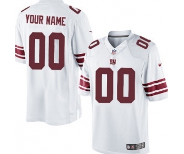 Men's Nike New York Giants Customized White Limited Jersey