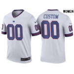 Women's New York Giants White Custom Color Rush Legend NFL Nike Limited Jersey