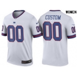 Women's New York Giants White Custom Color Rush Legend NFL Nike Limited Jersey