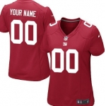 Women's Nike New York Giants Customized Red Limited Jersey