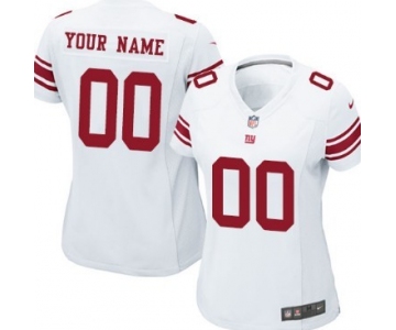 Women's Nike New York Giants Customized White Game Jersey
