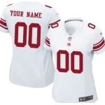 Women's Nike New York Giants Customized White Limited Jersey