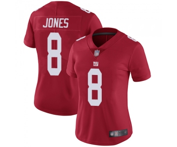 Giants #8 Daniel Jones Red Alternate Women's Stitched Football Vapor Untouchable Limited Jersey