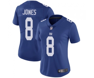 Giants #8 Daniel Jones Royal Blue Team Color Women's Stitched Football Vapor Untouchable Limited Jersey