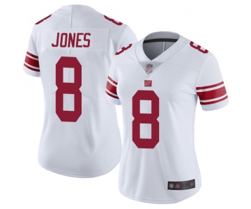 Giants #8 Daniel Jones White Women's Stitched Football Vapor Untouchable Limited Jersey
